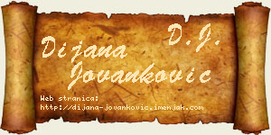 Dijana Jovanković vizit kartica